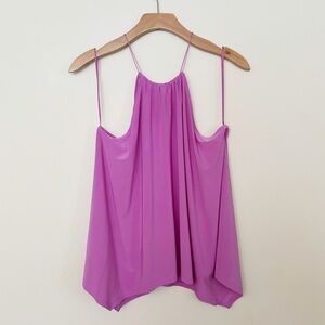 Express High-Neck‎ Trapeze Camisole Top Womens Size Medium Vibrant Purple Halter